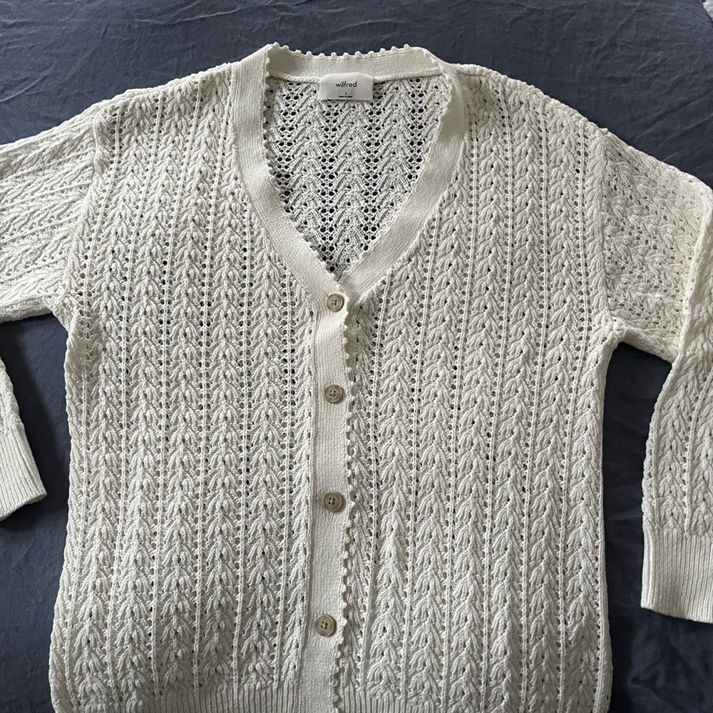 Wilfred Cream Knit Patterned Top - Picture 2 of 2